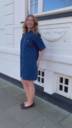 Hot Kjole - Belle - Dark Blue Denim Kjoler