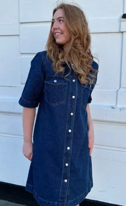 Hot Kjole - Belle - Dark Blue Denim Kjoler