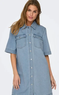 Outlet Kjole - Belle - Light Blue Denim Kjoler