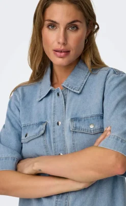 Outlet Kjole - Belle - Light Blue Denim Kjoler