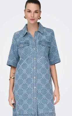 Best Kjole - Belle Print - Light Blue Denim Kjoler