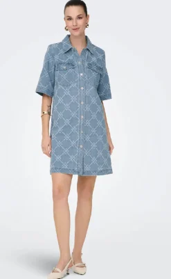 Best Kjole - Belle Print - Light Blue Denim Kjoler