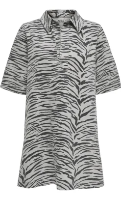 Kjole - Gry - Zebra Kjoler