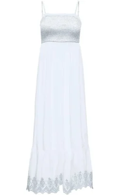 Outlet Kjole - Lou Smock - Bright White Kjoler