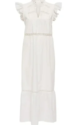 Online Kjole - Sunny Capsl Frill - Cloud Dancer Kjoler