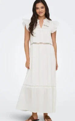 Online Kjole - Sunny Capsl Frill - Cloud Dancer Kjoler