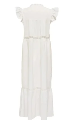 Online Kjole - Sunny Capsl Frill - Cloud Dancer Kjoler