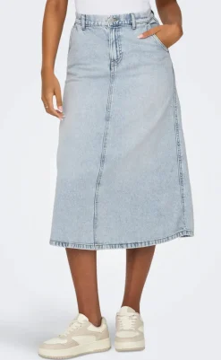 Nederdel - Mindy - Light Blue Denim Nederdele
