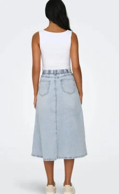 Nederdel - Mindy - Light Blue Denim Nederdele