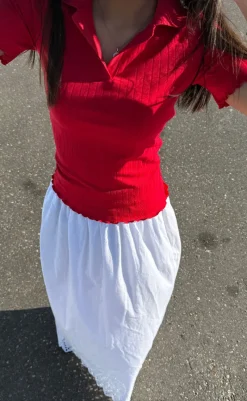 Online Nederdel - Tulum - Bright White Nederdele