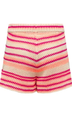 Outlet Shorts - Merida Life - Fuchsia Fedora Ecru/Papaya Punch Shorts