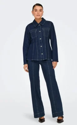 Outlet Skjorte - Elle - Dark Blue Denim Skjorter
