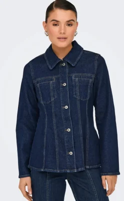 Outlet Skjorte - Elle - Dark Blue Denim Skjorter