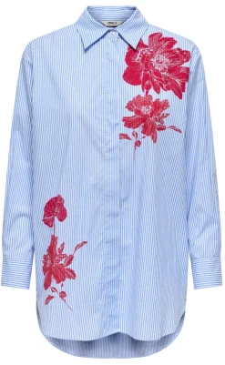 New Skjorte - Laura Life - Bright White/Flower Skjorter