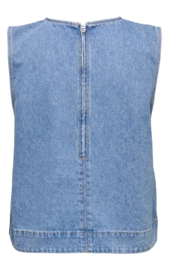 Discount Top - Dorsi - Light Blue Denim T-shirts & Toppe