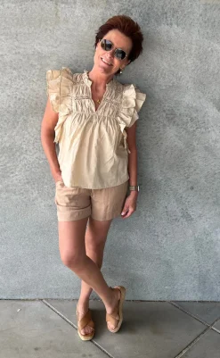 Outlet Top - Sunny - Humus T-shirts & Toppe