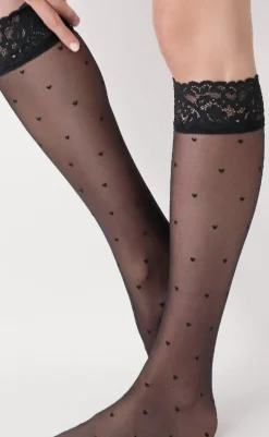 Oroblu Knæstrømper - Sweetie Knee-High - Black Strømper & Strømpebukser