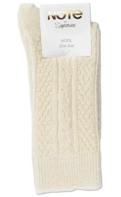 Best Oroblu Strømper - Woman Wool Cable - Off White Strømper & Strømpebukser