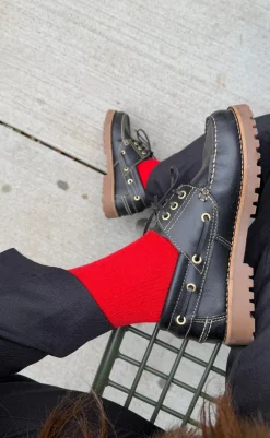 Clearance Loafers - Rudder-X - Leather Black Loafers & Ballerinaer