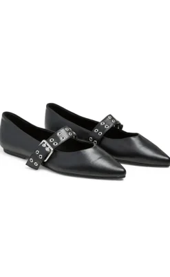 Best Ballerina - Saga Buckle - Black Loafers & Ballerinaer