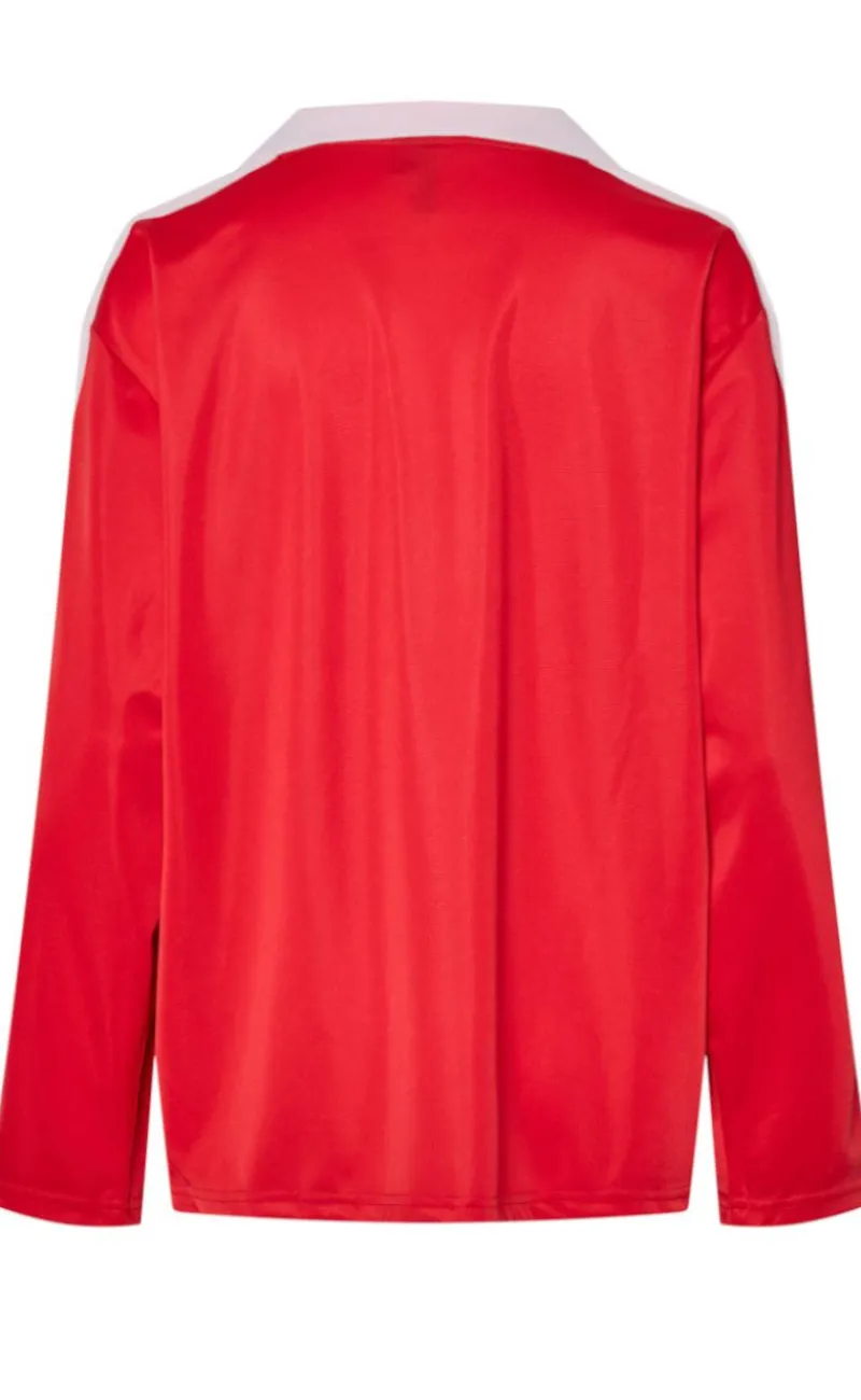 Discount Bluse - Grace - High Risk Red/Pink A Boo Stripe Bluser