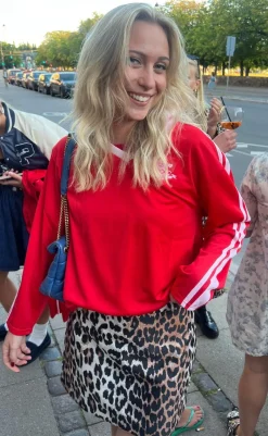 Discount Bluse - Grace - High Risk Red/Pink A Boo Stripe Bluser