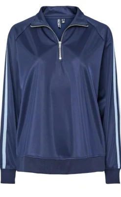 Hot Bluse - Grace Zip - Maritime Blue/Cashmere Blue Stripe Bluser