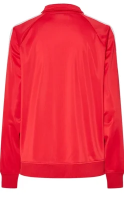 Online Bluse - Grace Zip - High Risk Red/Pink A Boo Stripe Bluser