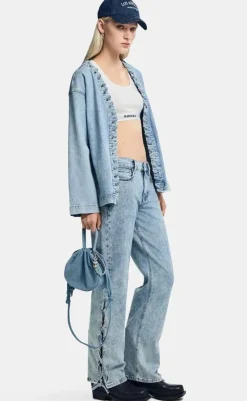 Online Bukser - Fenda MW Straight - Light Blue Denim Bukser & Jeans