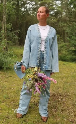 Online Bukser - Fenda MW Straight - Light Blue Denim Bukser & Jeans