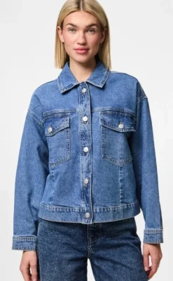 Clearance Jakke - Elma - Medium Blue Denim Jakker & Frakker|Alt Overtøj