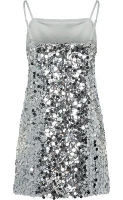 Clearance Kjole - Disco - Silver Sequins Kjoler