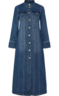 Sale Kjole - Femma - Medium Blue Denim Kjoler