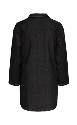 Online Kjole - Shirley Short Denim - Black Denim Kjoler