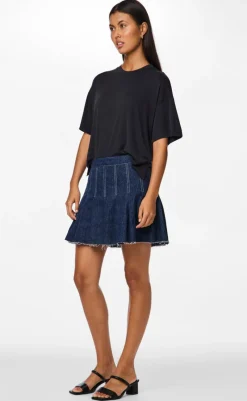 Outlet Nederdel - Fabia - Dark Blue Denim Nederdele