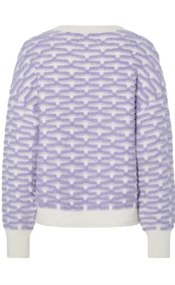 Discount Strik - Diana - Cloud Dancer/Lavender Striktrøjer & Sweat