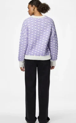 Discount Strik - Diana - Cloud Dancer/Lavender Striktrøjer & Sweat