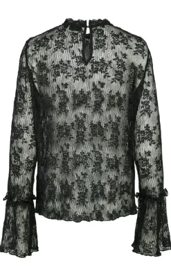 Online Top - Semma - Black T-shirts & Toppe