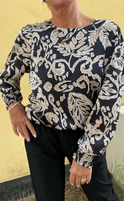 Sale Bluse - Chili - Brown Leaf Bluser