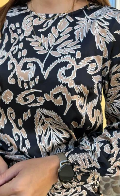 Sale Bluse - Chili - Brown Leaf Bluser