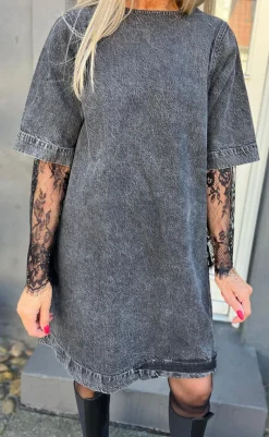 Outlet Bluse - Lissa Lace - Black Bluser