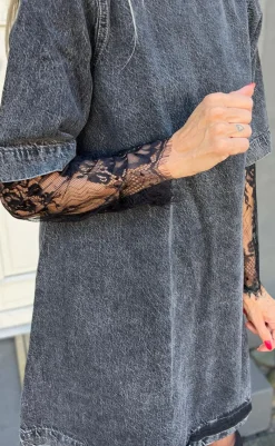 Outlet Bluse - Lissa Lace - Black Bluser