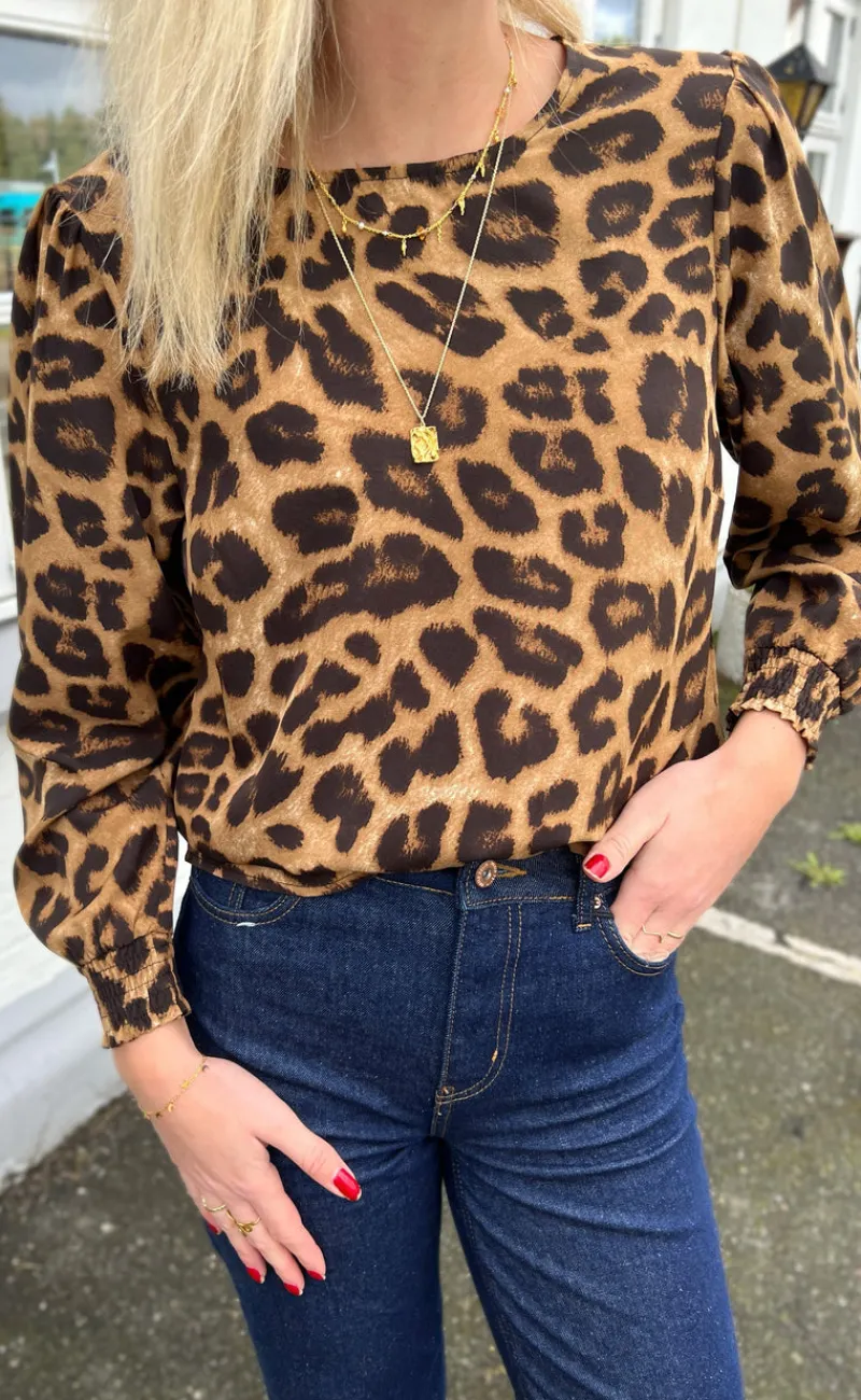 Outlet Bluse - Chili - Leopard Bluser