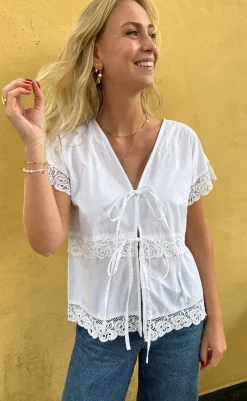 Clearance Bluse - Laura - White Bluser