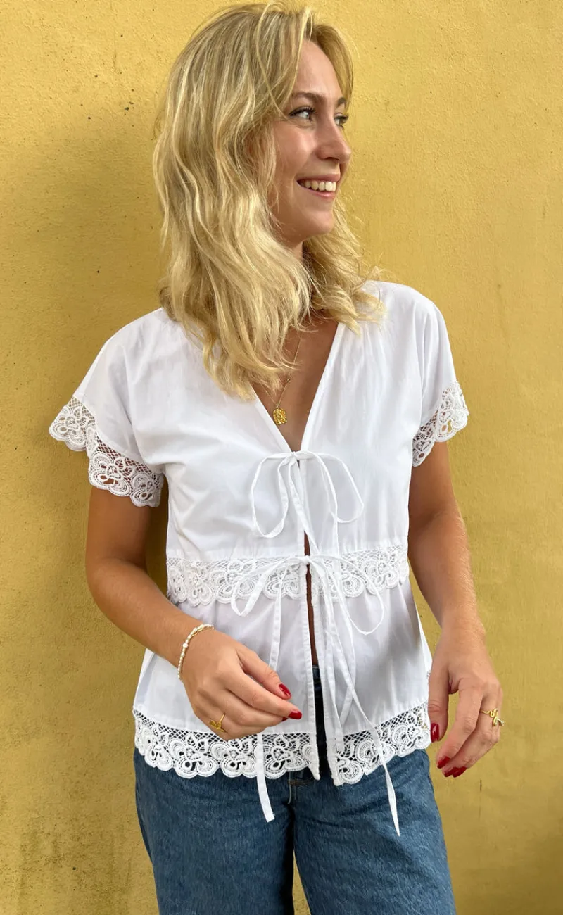 Clearance Bluse - Laura - White Bluser