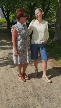 Clearance Bluse - Emmi - Blue Flowers Bluser