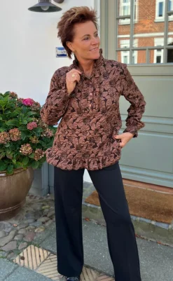 Online Bluse - Roxie - Brown Bluser
