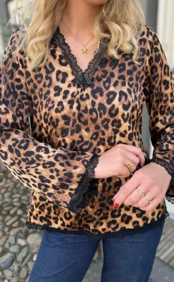 Discount Bluse - Safina - Leopard Bluser