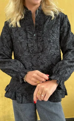 Hot Bluse - Roxie - Black Bluser