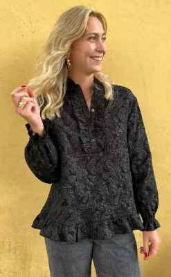 Hot Bluse - Roxie - Black Bluser